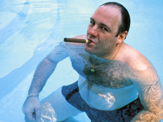 Real men smoke cigars while they swim