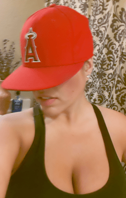 Because I like her, I'll let the Angels hat slide for this T-blawg Pose